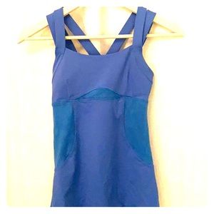Lululemon strappy tank. Size 4 side dot w cups